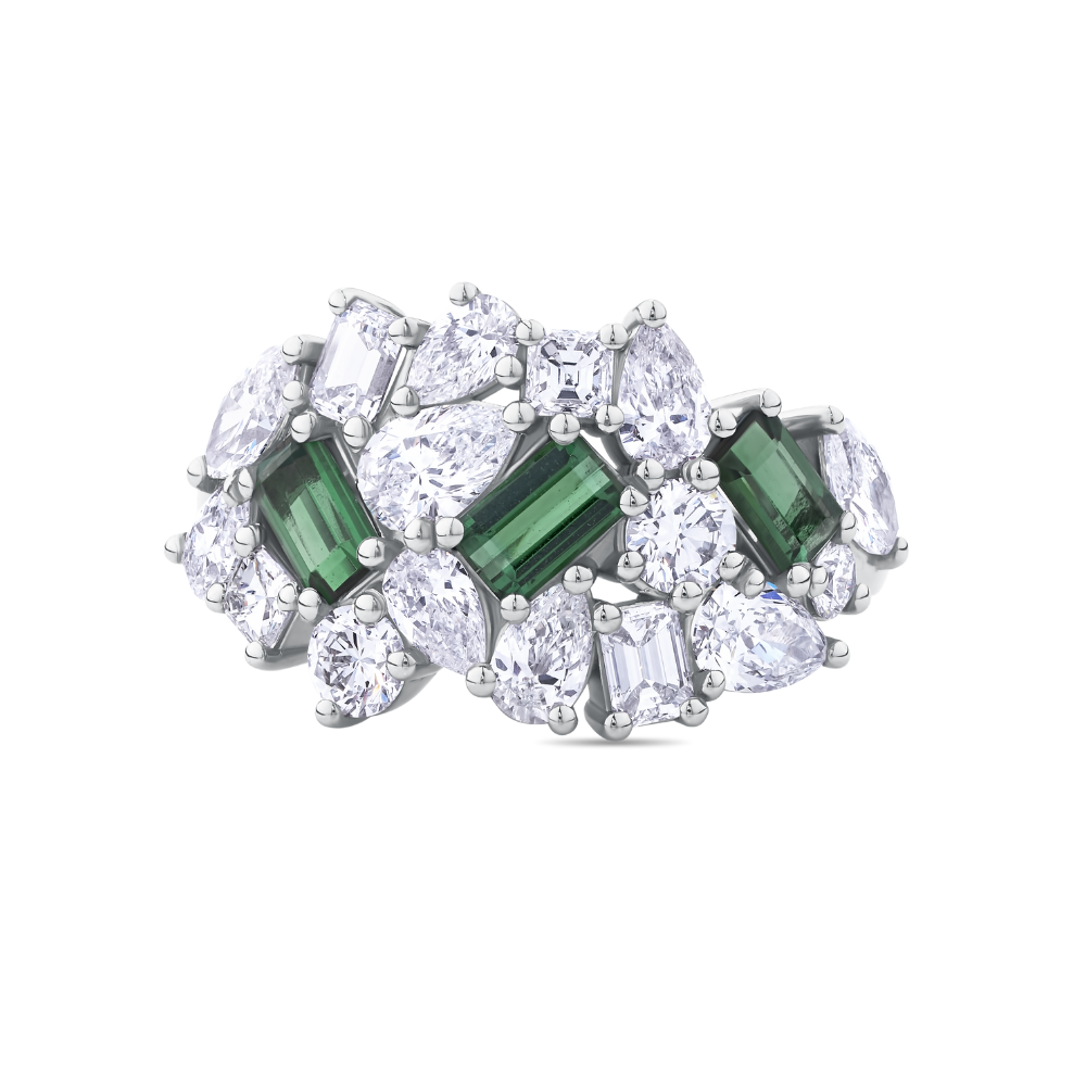 Tourmaline and Diamond Signature Cluster