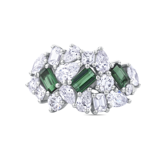 Tourmaline and Diamond Signature Cluster
