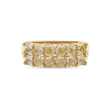 Yellow Diamond Double Row Eternity Band