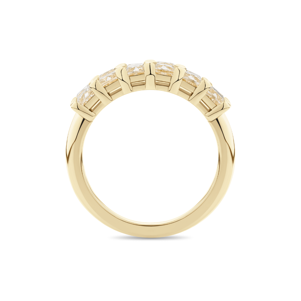 Yellow Diamond Double Row Eternity Band