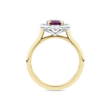Antique Style Ruby and Diamond Ring in 18ct Yellow Gold