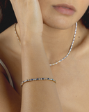 Multicoloured Sapphire and Diamond Tennis Bracelet