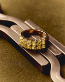 Yellow Diamond Double Row Eternity Band