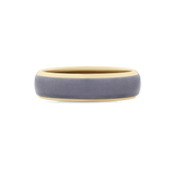 Tantalum Mens Wedding Band with Yellow Gold Sleeve