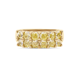Yellow Diamond Double Row Eternity Band