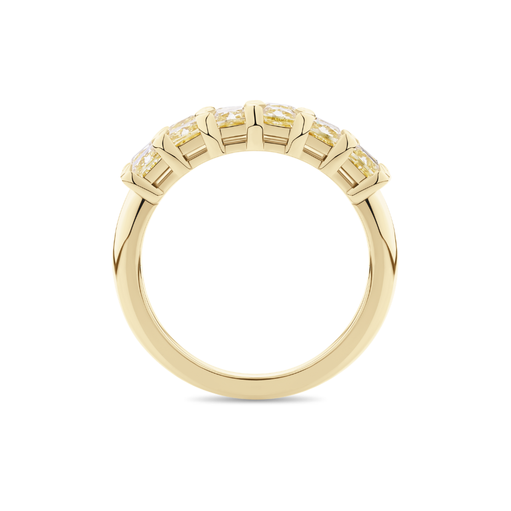Yellow Diamond Double Row Eternity Band