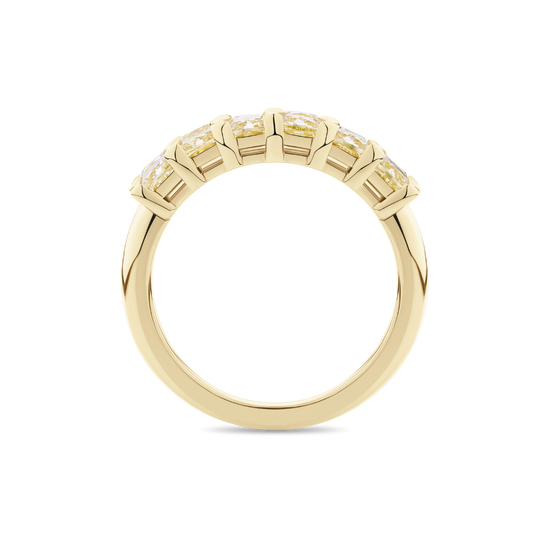 Yellow Diamond Double Row Eternity Band