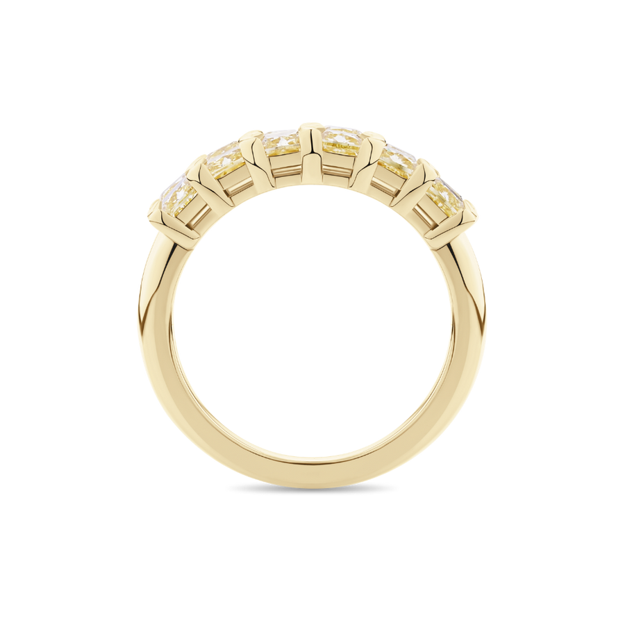 Yellow Diamond Double Row Eternity Band