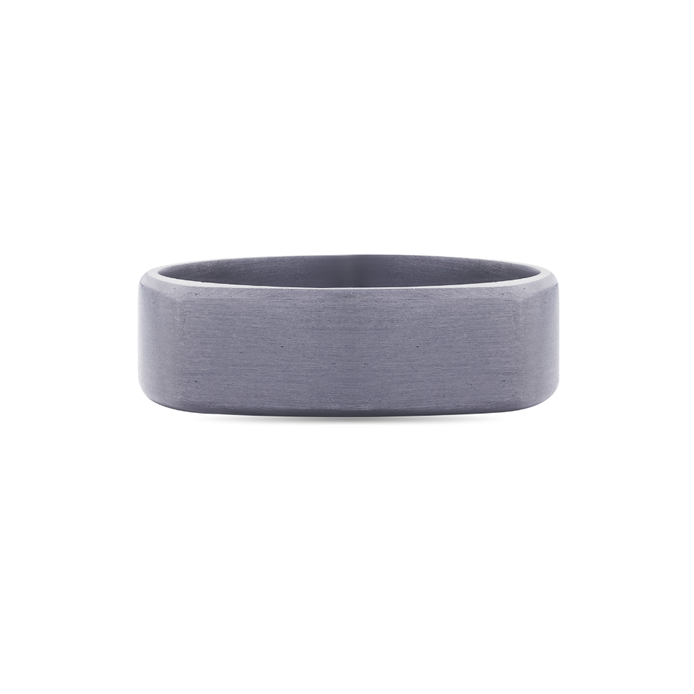Tantalum Signet Style Wedding Band