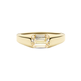 Yellow Diamond Signet Ring in 18ct Gold