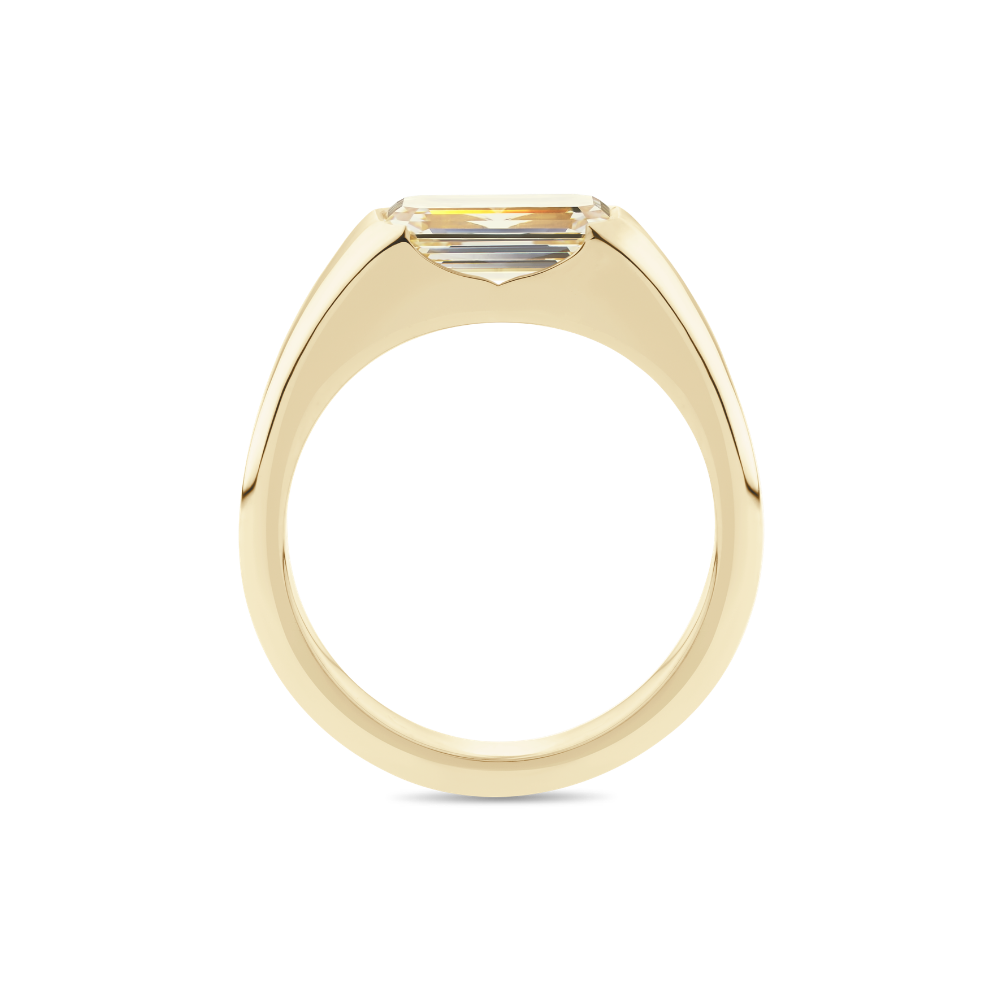 Yellow Diamond Signet Ring in 18ct Gold