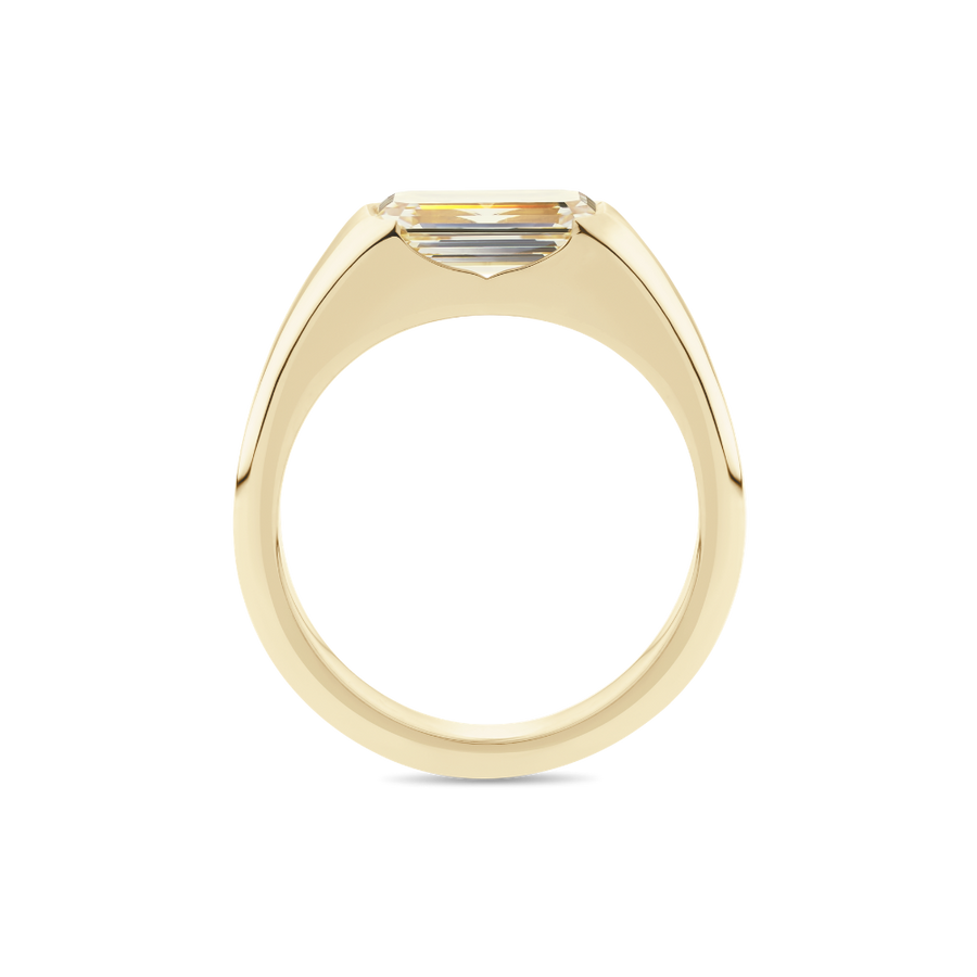 Yellow Diamond Signet Ring in 18ct Gold