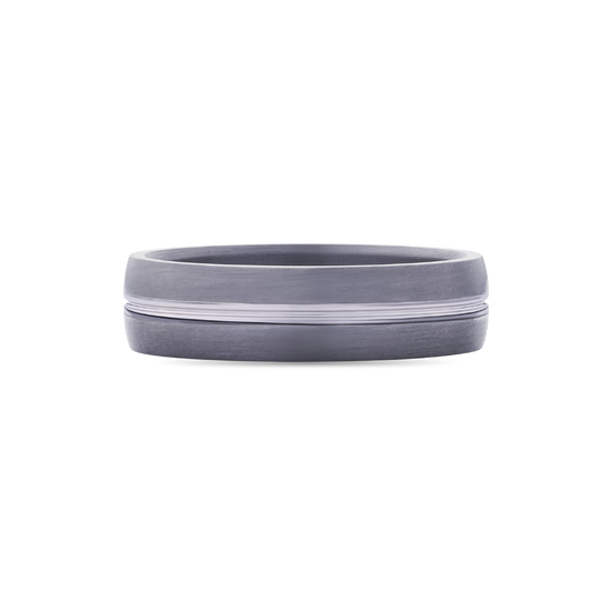 Tantalum And White Gold Mens Wedding Band