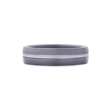Tantalum And White Gold Mens Wedding Band