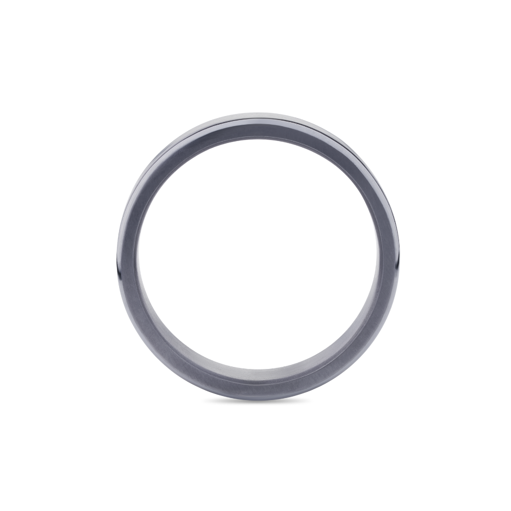 Tantalum And White Gold Mens Wedding Band