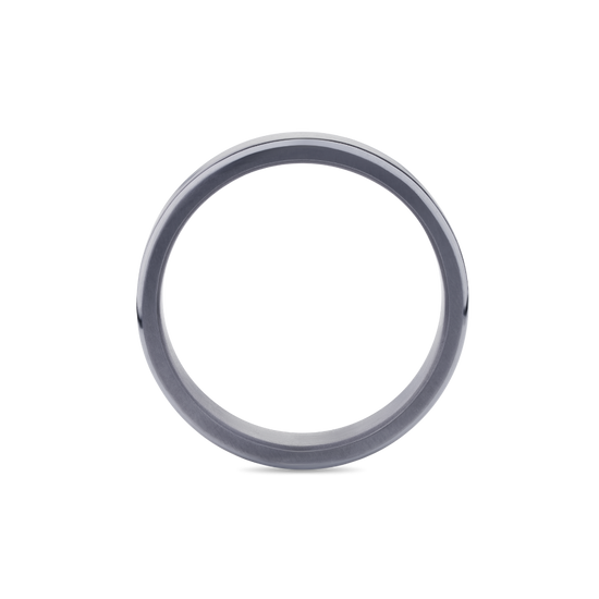 Tantalum And White Gold Mens Wedding Band