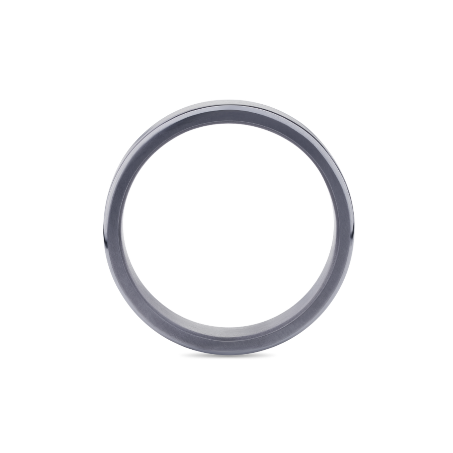 Tantalum And White Gold Mens Wedding Band