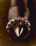 Emerald Cut Diamond Eternity Band in Platinum