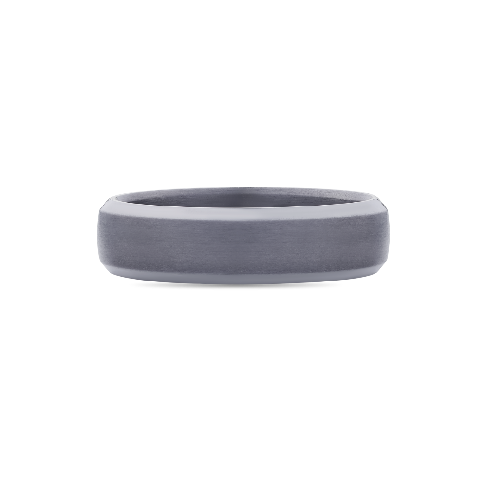 Tantalum Wedding Band With Bevelled Edge
