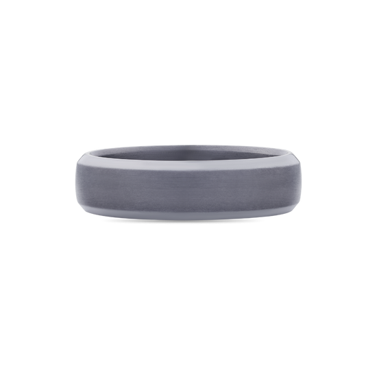 Tantalum Wedding Band With Bevelled Edge