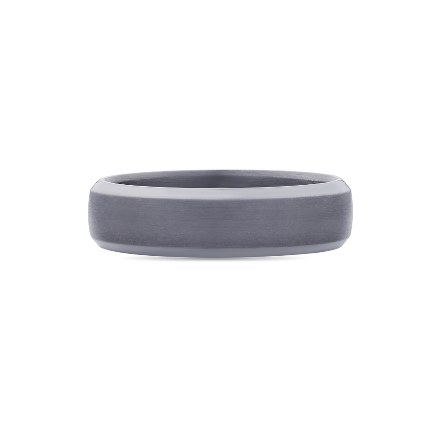 Tantalum Wedding Band With Bevelled Edge
