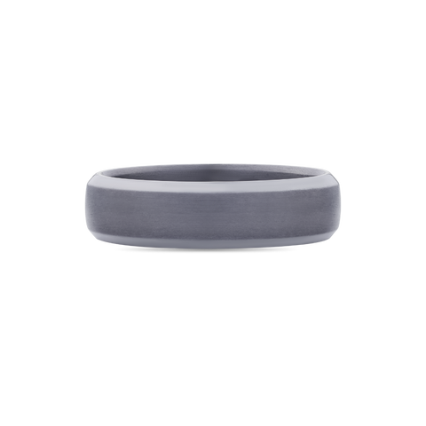 Tantalum Wedding Band With Bevelled Edge