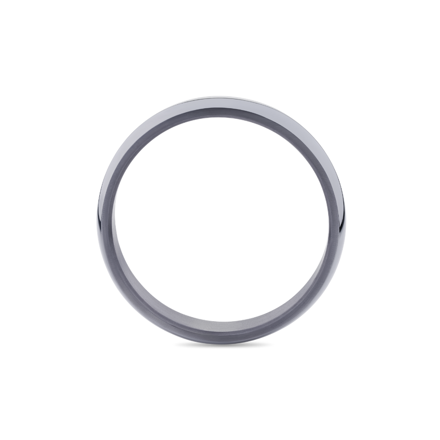 Tantalum Wedding Band With Bevelled Edge