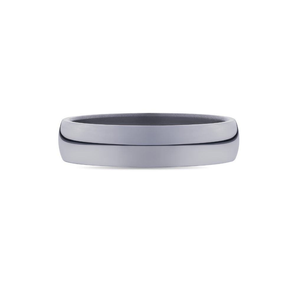Tantalum Wedding Band With Half Round Profile