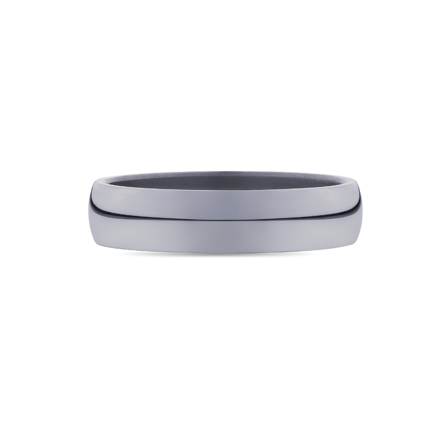 Tantalum Wedding Band With Half Round Profile