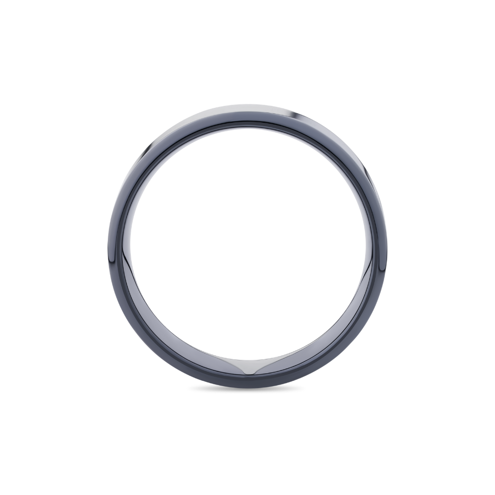 Tantalum Wedding Band With Half Round Profile