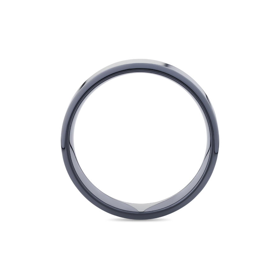 Tantalum Wedding Band With Half Round Profile