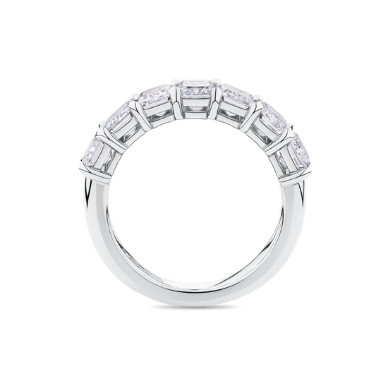 Emerald Cut Diamond Eternity Band in Platinum
