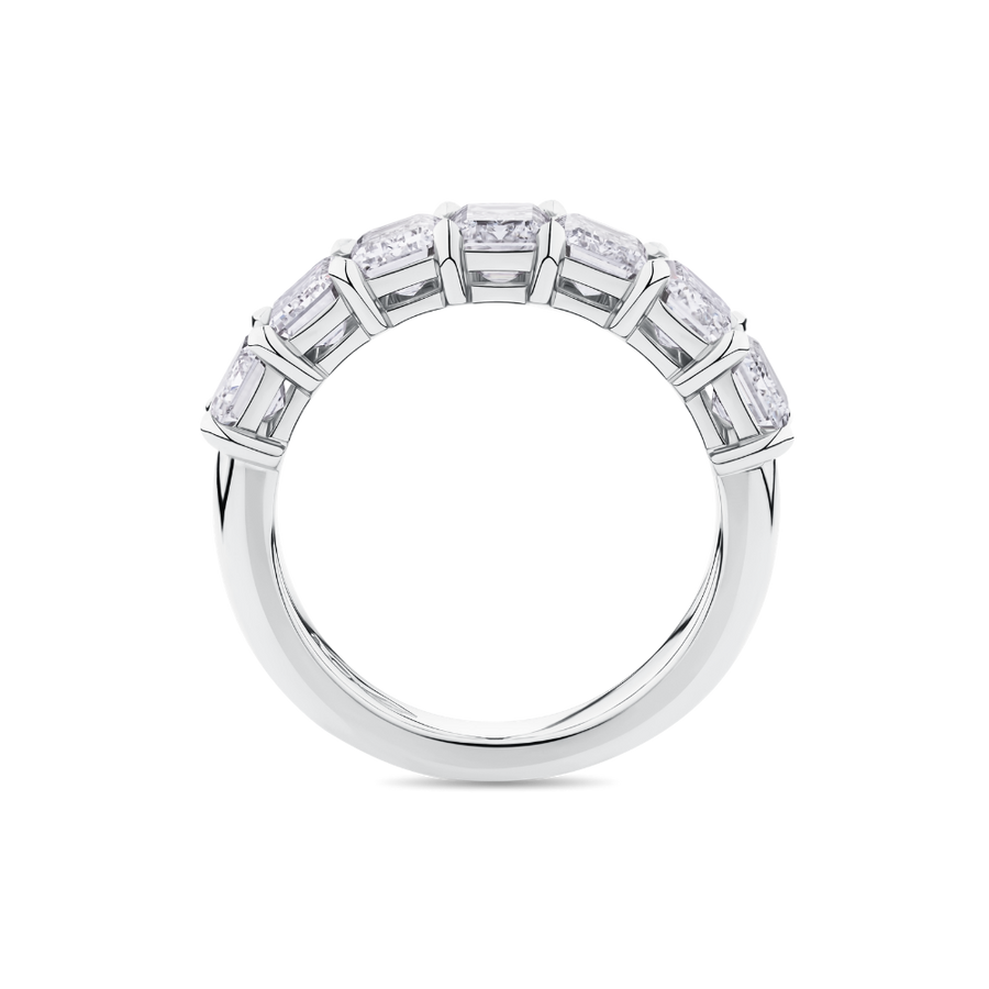 Emerald Cut Diamond Eternity Band in Platinum