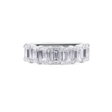 Emerald Cut Diamond Eternity Band in Platinum