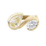 18ct Yellow Gold Two Stone Ring