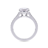 Asscher Cut Diamond Engagement Ring in Platinum