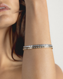 East–West Bezel Emerald Cut Diamond Bracelet