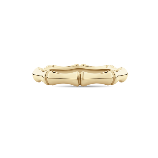 Y.09 | Bamboo Style Wedding Band in 18ct Yellow Gold