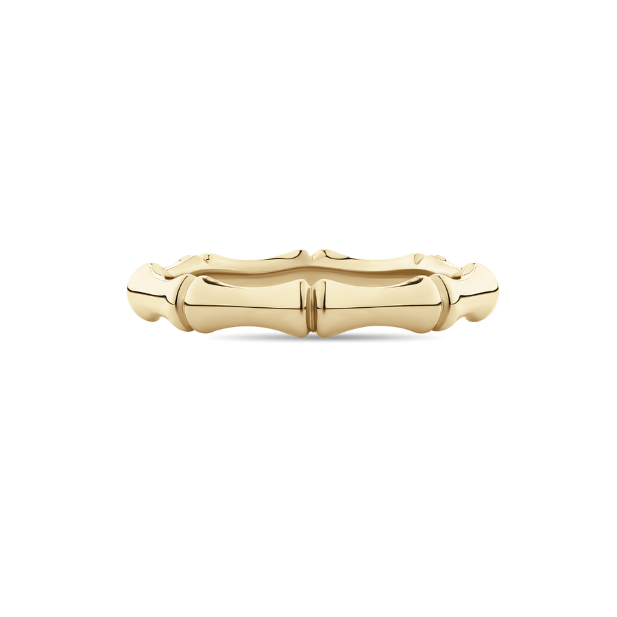 Y.09 | Bamboo Style Wedding Band in 18ct Yellow Gold