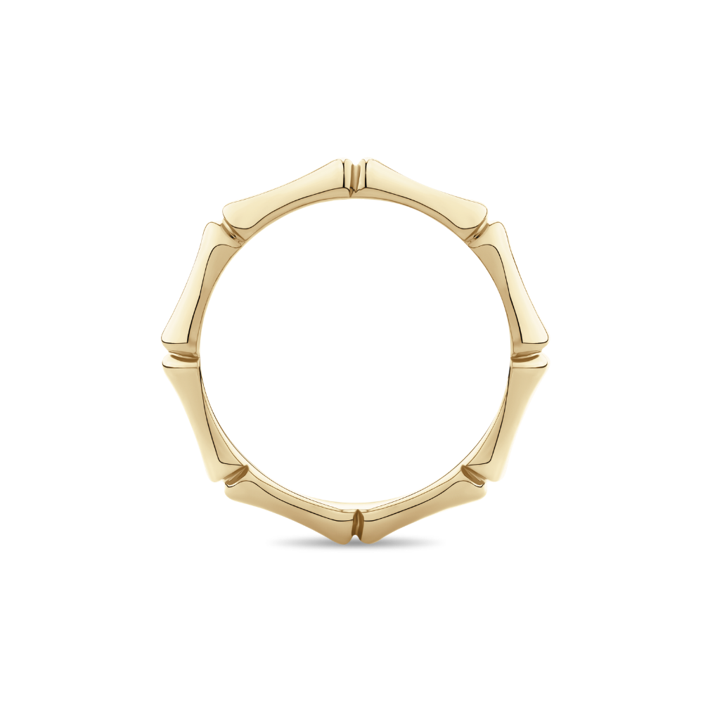 Bamboo Style Ring in 18ct Yellow Gold
