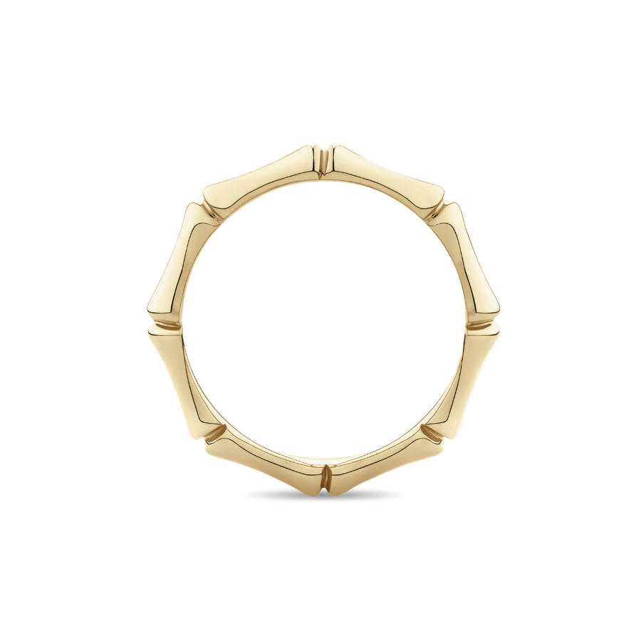 Y.09 | Bamboo Style Wedding Band in 18ct Yellow Gold