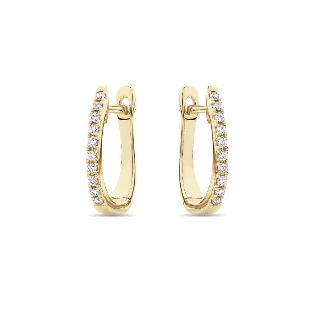 Micro Pave Set Huggie Earrings