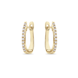 Micro Pave Set Huggie Earrings