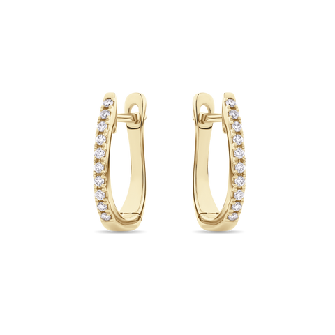 Micro Pave Set Huggie Earrings