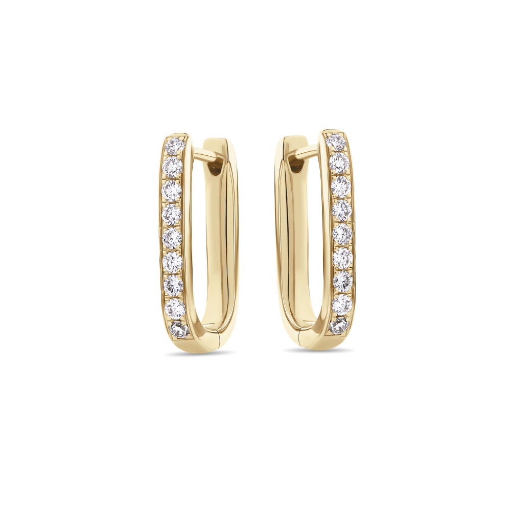 Diamond Huggies in 18ct Yellow Gold