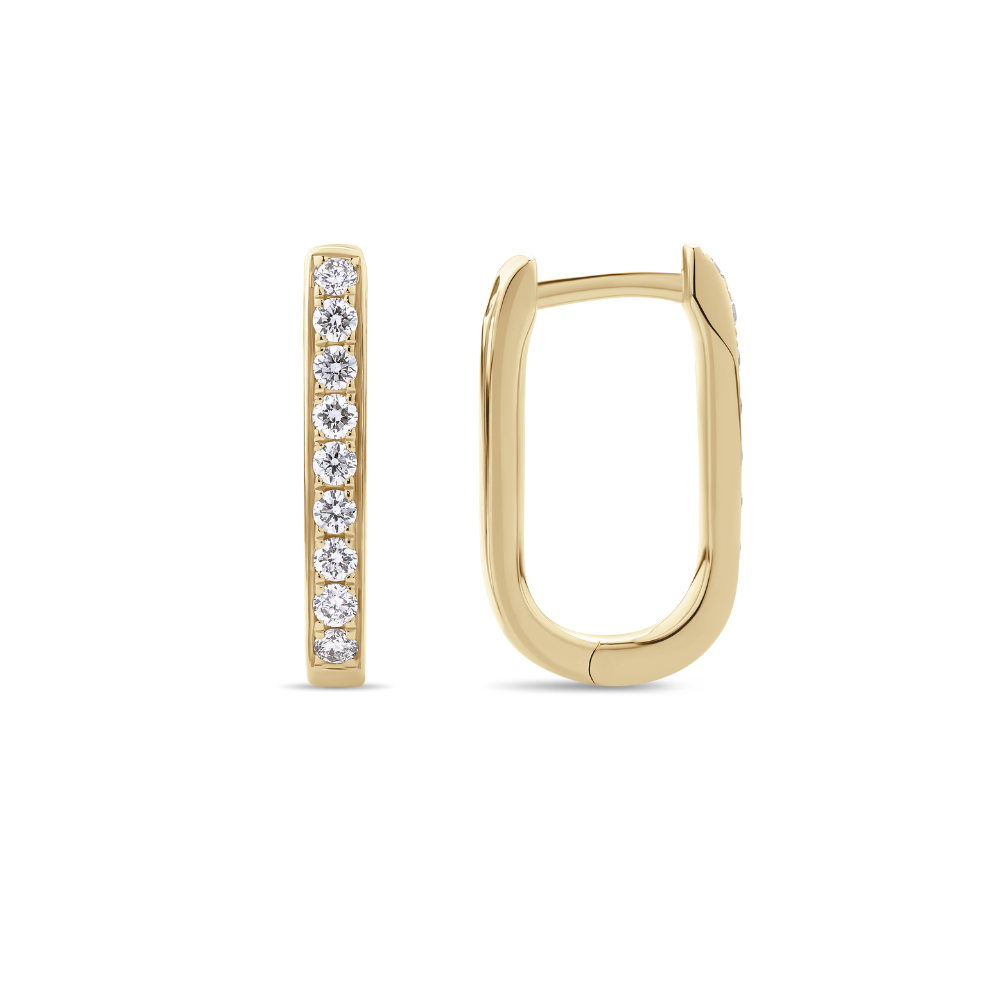 Diamond Huggies in 18ct Yellow Gold