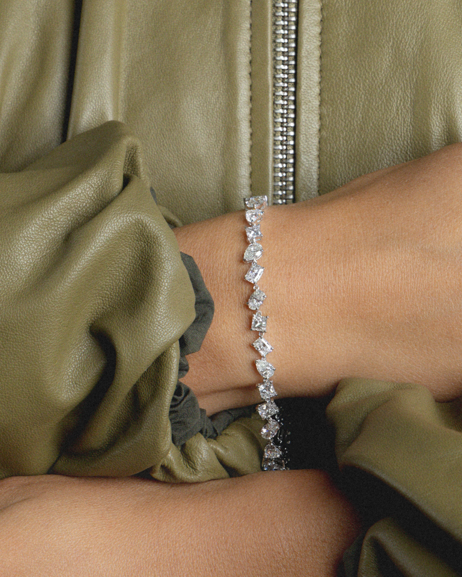 9.33ct Fancy Shape Diamond Bracelet in 18ct White Gold