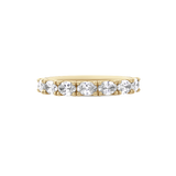 Oval Cut Diamond Half Set Eternity Band