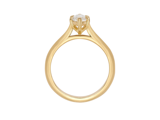 Marquise Diamond Engagement Ring in 18ct Yellow Gold