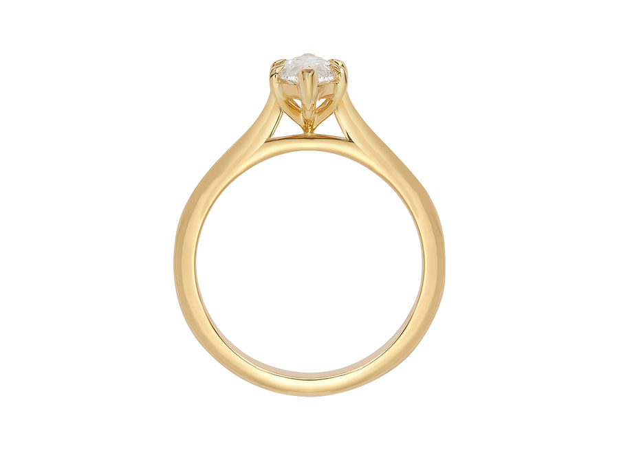 Marquise Diamond Engagement Ring in 18ct Yellow Gold